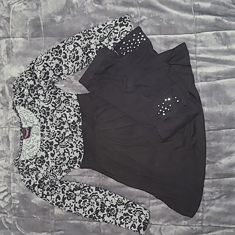 Weavers Girl Grey and Black 2 Piece Set